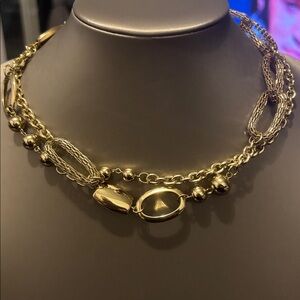 Ornate Curb Link Layering Chain Necklace - like new no tags